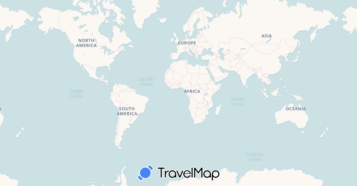 TravelMap itinerary: driving, plane, boat in Italy (Europe)